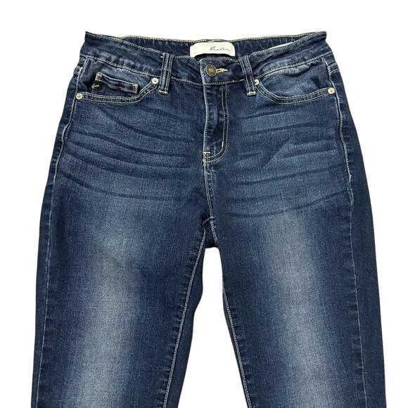 Kancan Skinny Stretch Jeans Mid-Rise Dark Wash Blue Denim Women's Size 27 - Picture 2 of 6